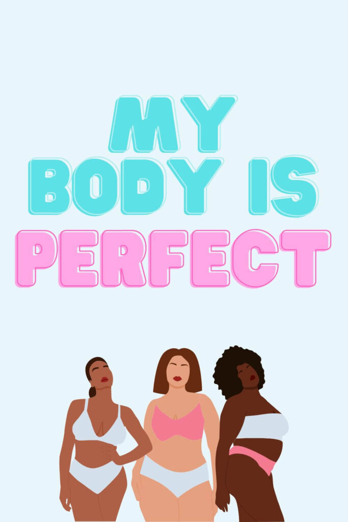 body positive affirmations poster