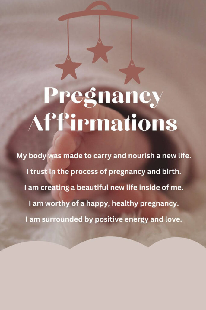 positive pregnancy affirmations poster